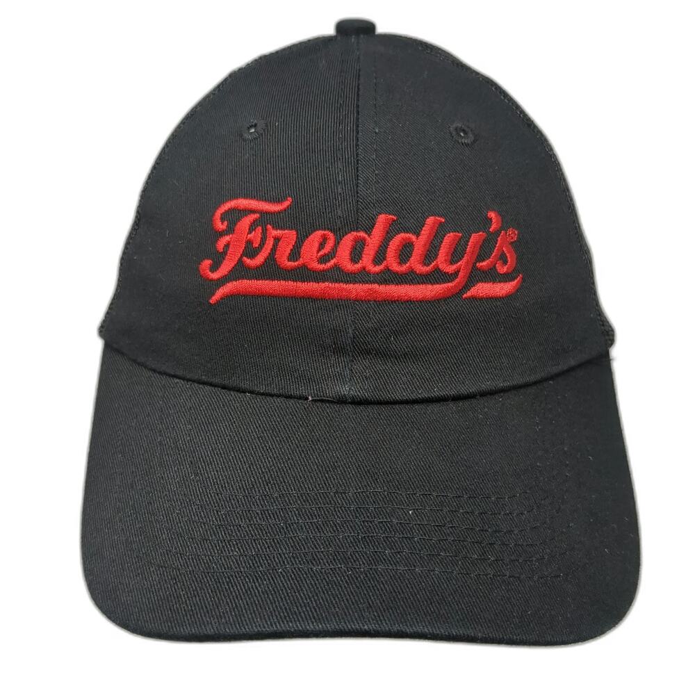 Apollo Freddy's Baseball Cap Black One Size Mesh Strapback Hat Embroidered